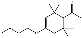 1-[2,2,6,6-tetramethyl-4-(3-methylbutoxy)-3-cyclohexen-1-yl]ethan-1-one  结构式