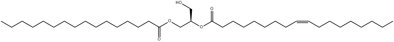 D-1-棕榈酸-2-油酸甘油酯 结构式