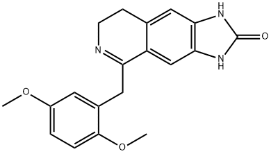 2H-Imidazo[4,5-g]isoquinolin-2-one,  5-[(2,5-dimethoxyphenyl)methyl]-1,3,7,8-tetrahydro- 结构式