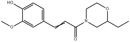 2-Ethyl-4-[3-(4-hydroxy-3-methoxyphenyl)-1-oxo-2-propenyl]morpholine 结构式