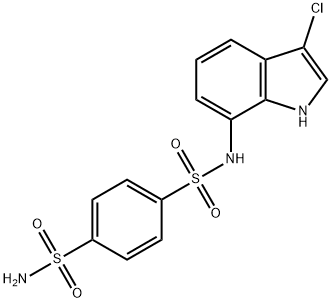 N-(3-氯-1H-吲哚-7-基)-1,4-苯二磺酰胺 结构式