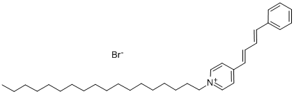 1-十八烷基-4-(4-苯基-1,3-丁二烯基)吡啶溴盐 结构式