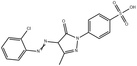 4-[4-[(2-chlorophenyl)azo]-4,5-dihydro-3-methyl-5-oxo-1H-pyrazol-1-yl]benzenesulphonic acid 结构式