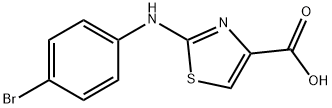 2-(4-溴苯基氨基)噻唑-4-羧酸 结构式