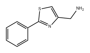 (2-苯基-1,3-噻唑-4-基)甲胺 结构式