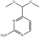 2-氨基-4-二甲氧基甲基嘧啶 结构式