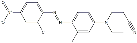 3-[[4-[(2-氯-4-硝基苯基)偶氮]-3-甲基苯基]乙氨基]丙腈 结构式