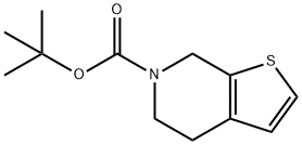 叔-丁基 4,5-二氢噻吩并[2,3-C]吡啶-6(7H)-羧酸酯 结构式