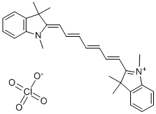 1,1',3,3,3',3'-六甲基吲哚三羰花青高氯酸盐 结构式