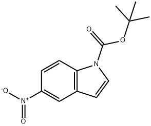 5-硝基-1H-吲哚-1-甲酸叔丁酯 结构式