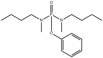 N,N'-Dibutyl-N,N'-dimethyldiamidophosphoric acid phenyl ester 结构式