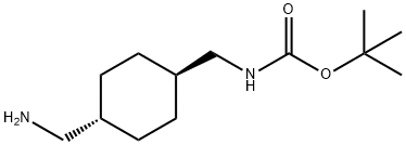 N-叔丁氧基羰基-1,4-TRANS-二氨基甲基环己烷 结构式