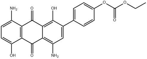 4-(4,8-diamino-9,10-dihydro-1,5-dihydroxy-9,10-dioxo-2-anthryl)phenyl ethyl carbonate 结构式