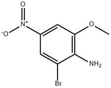 2-甲氧基-4-硝基-6-溴苯胺 结构式