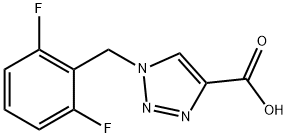 1-[(2,6-二氟苯基)甲基]-1H-1,2,3-三唑-4-羧酸 结构式