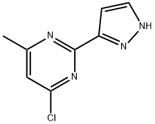 4-氯-(3-吡唑)-6-甲基嘧啶 结构式