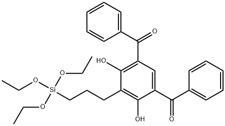 [4,6-羟基-5-[3-(三乙氧硅基)丙基]-1,3-亚苯基]双苯基甲酮 结构式
