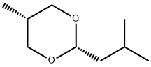 1,3-Dioxane, 5-methyl-2-(2-methylpropyl)-, cis- 结构式
