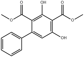 3,5-Dihydroxy-2,4-biphenyldicarboxylic acid dimethyl ester 结构式