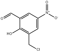3-氯甲基-5-硝基水杨醛 结构式