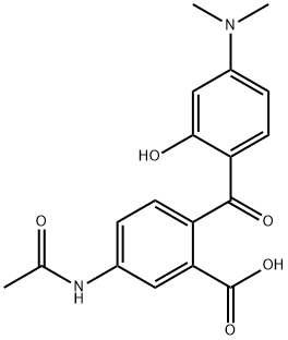 4'-ACETAMIDO-2'-CARBOXY-4-DIMETHYLAMINO-2-HYDROXYBENZOPHENONE 结构式