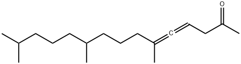 6,10,14-trimethylpentadeca-4,5-dien-2-one 结构式