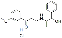 3-[(2-hydroxy-1-methyl-2-phenylethyl)amino]-3'-methoxypropiophenone hydrochloride  结构式