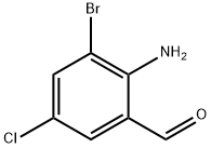 2-氨基-3-溴-5-氯苯甲醛 结构式