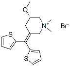 Piperidinium, 3-(di-2-thienylmethylene)-5-methoxy-1,1-dimethyl-, bromide, (S)- 结构式