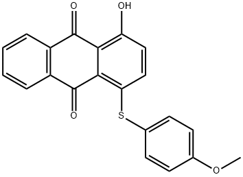 1-hydroxy-4-[(4-methoxyphenyl)thio]anthraquinone 结构式