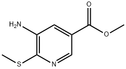 3-Pyridinecarboxylicacid,5-amino-6-(methylthio)-,methylester(9CI) 结构式