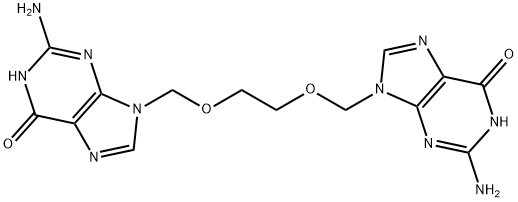 O-[(鸟嘌呤-9-基)甲基]阿昔洛韦(阿昔洛韦杂质J) 结构式