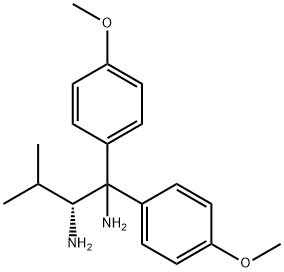 (2R)-(-)-1,1-双(4-甲氧基苯基)-3-甲基-1,2-丁二胺 结构式