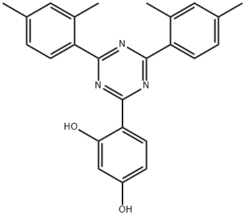 4-[4,6-二(2,4-二甲苯基)-1,3,5-三嗪-2-基]-1,3-苯二醇 结构式