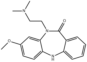 10,11-Dihydro-10-[2-(dimethylamino)ethyl]-8-methoxy-5H-dibenzo[b,e][1,4]diazepin-11-one 结构式