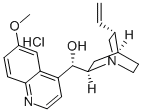 (1S)-(6-甲氧基吡啶-4-基)((2R,4S,5R)-5-乙烯基奎宁环-2-基)甲醇盐酸盐 结构式