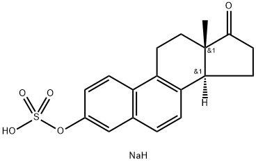 1,3,5(10), 6,8-ESTRAPENTAEN-3-OL-17-ONE SULPHATE, SODIUM SALT 结构式