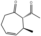 4-Cyclohepten-1-one, 2-acetyl-3-methyl-, trans- (9CI) 结构式