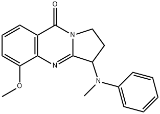 Pyrrolo[2,1-b]quinazolin-9(1H)-one,  2,3-dihydro-5-methoxy-3-(methylphenylamino)- 结构式