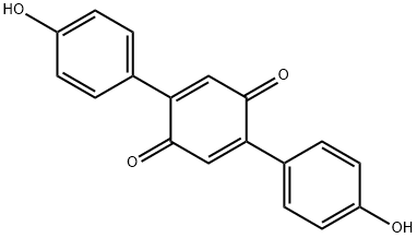 2,5-Bis(4-hydroxyphenyl)-2,5-cyclohexadiene-1,4-dione 结构式