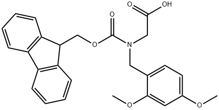 FMOC-N-(2,4-二甲氧基苄基)-GLY-OH 结构式