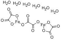 草酸铁(III) 六水化物 结构式