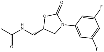 (S)-N-[[3-(3,5-二氟苯基)-2-氧代-5-噁唑]甲基]乙酰胺 结构式