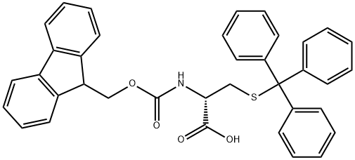 N-Fmoc-S-三苯甲基-D-半胱氨酸 结构式