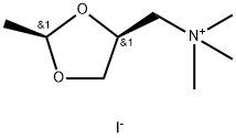 L-(+)-顺-2-甲基-4-三甲基铵甲基-1,3-二氧戊环碘化物 结构式