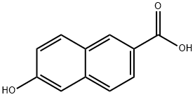 6-羟基-2-萘甲酸 结构式