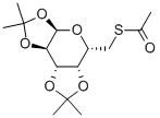 1,2:3,4-Di-O-isopropyliden- 6-deoxy-6-thioacetyl-alpha-D-galactopyranose 结构式