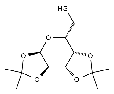 1,2:3,4-二-O-异亚丙基-6-硫代-Α-D-吡喃半乳糖 结构式