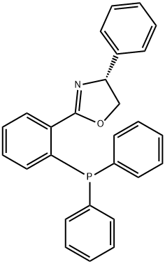 (R)-(-)-2-[2-(二苯基膦)苯基]-4-苯基-2-噁唑啉 结构式