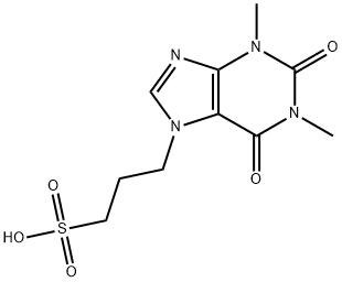 1,2,3,6-四氢-1,3-二甲基-2,6-二氧代-7H-嘌呤-7-丙烷磺酸 结构式